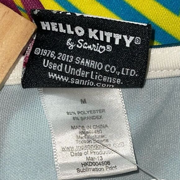 Hello Kitty Sanrio Multi Color Tropical Scuba Bodycon Dress - Picture 10 of 13